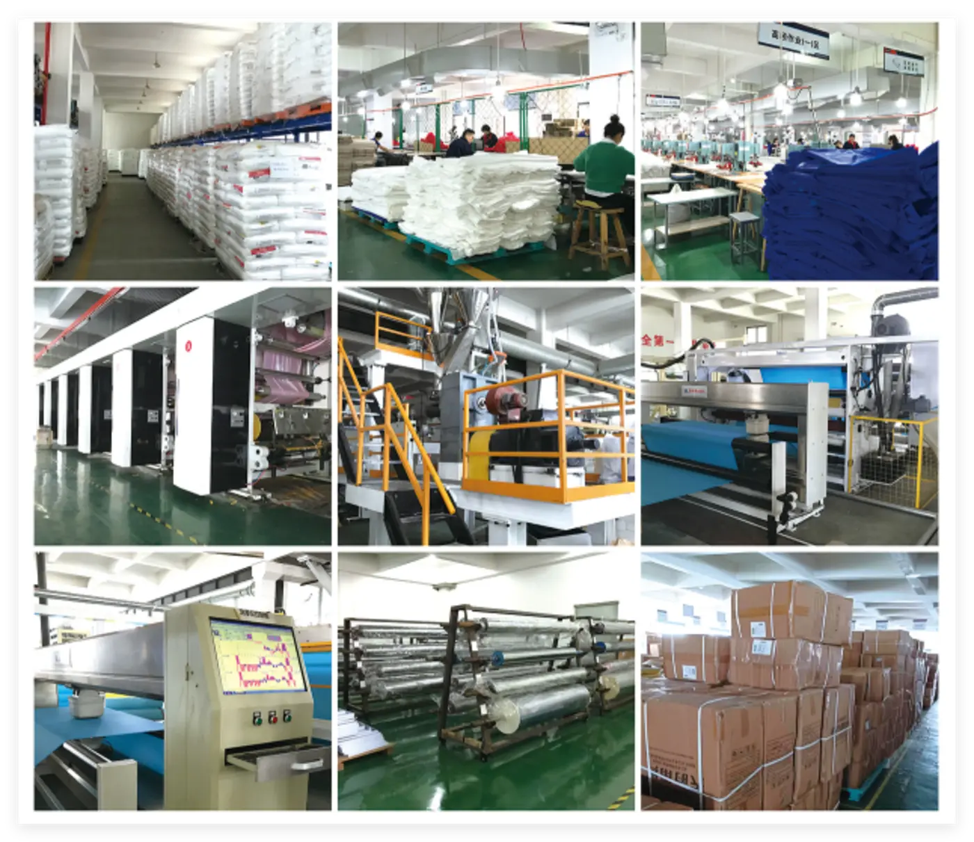 Film extrusion, printing and packing